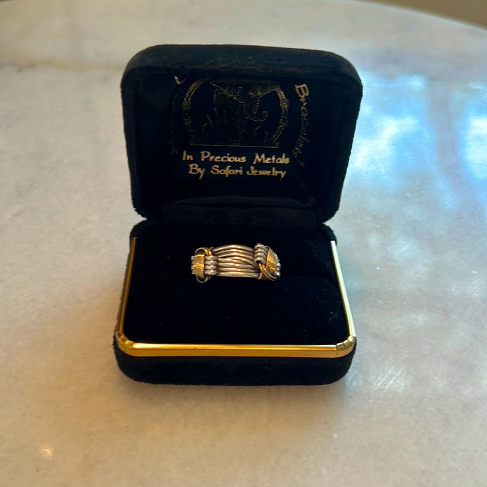Two-Tone 2 Knot Ring-Elephant Hair by Safari Jewelry